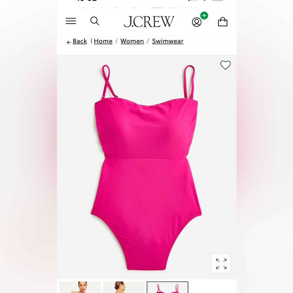 NWT jcrew one piece hot pink